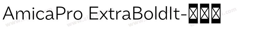 AmicaPro ExtraBoldIt字体转换